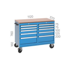 8230 – MOBILE WORKBENCH WITH 10 DRAWERS