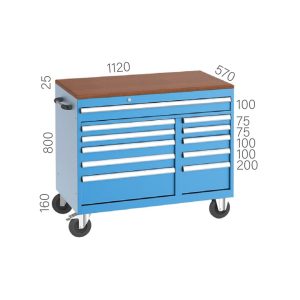 8310 – MOBILE WORKBENCH WITH 11 DRAWERS