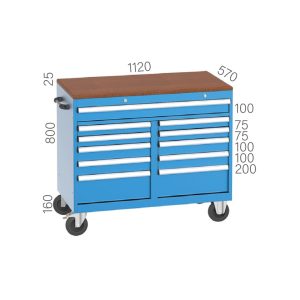 8325 – MOBILE WORKBENCH WITH 11 DRAWERS