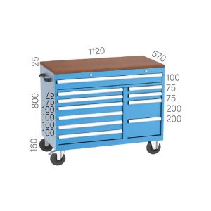 8330 – MOBILE WORKBENCH WITH 11 DRAWERS